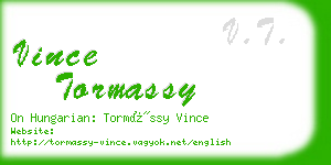 vince tormassy business card